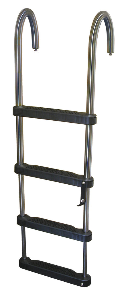 JIF Marine 4-Step Ladder Removable Telescoping Pontoon Ladder