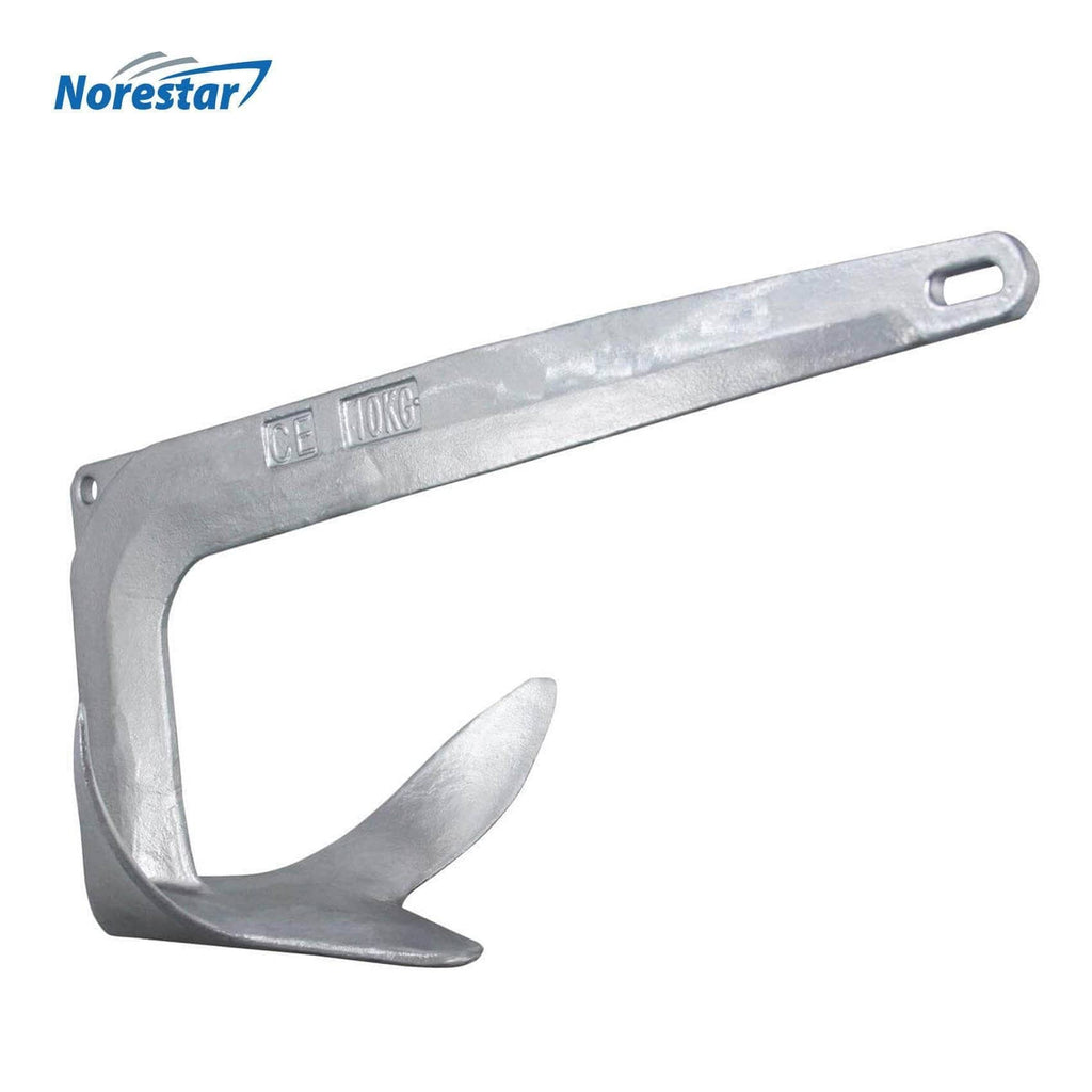 Norestar Anchors 11 lbs Galvanized Steel Claw/Bruce Boat Anchor