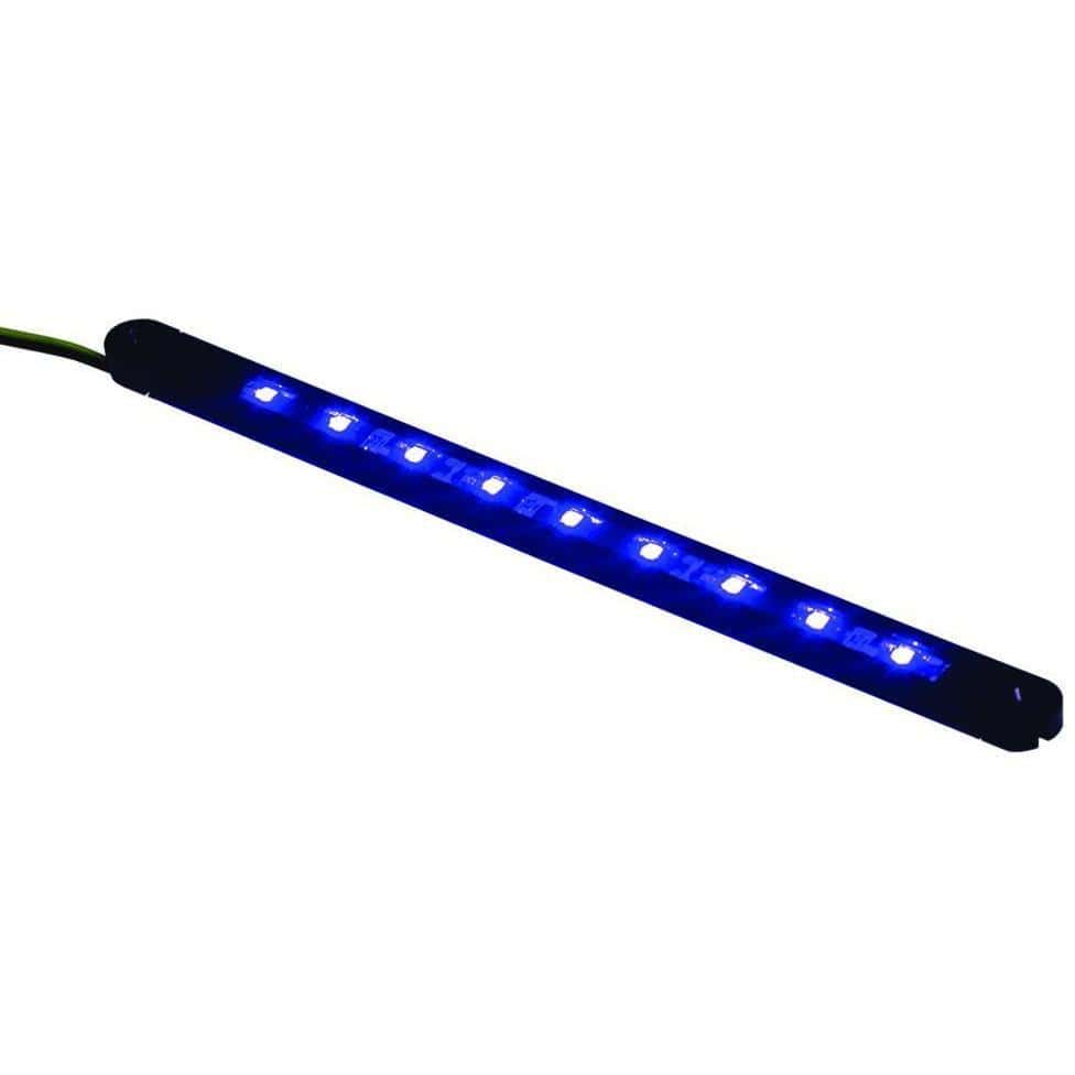 TH Marine Gear Black / 12" Blue LED Flex Strip Lights with Track