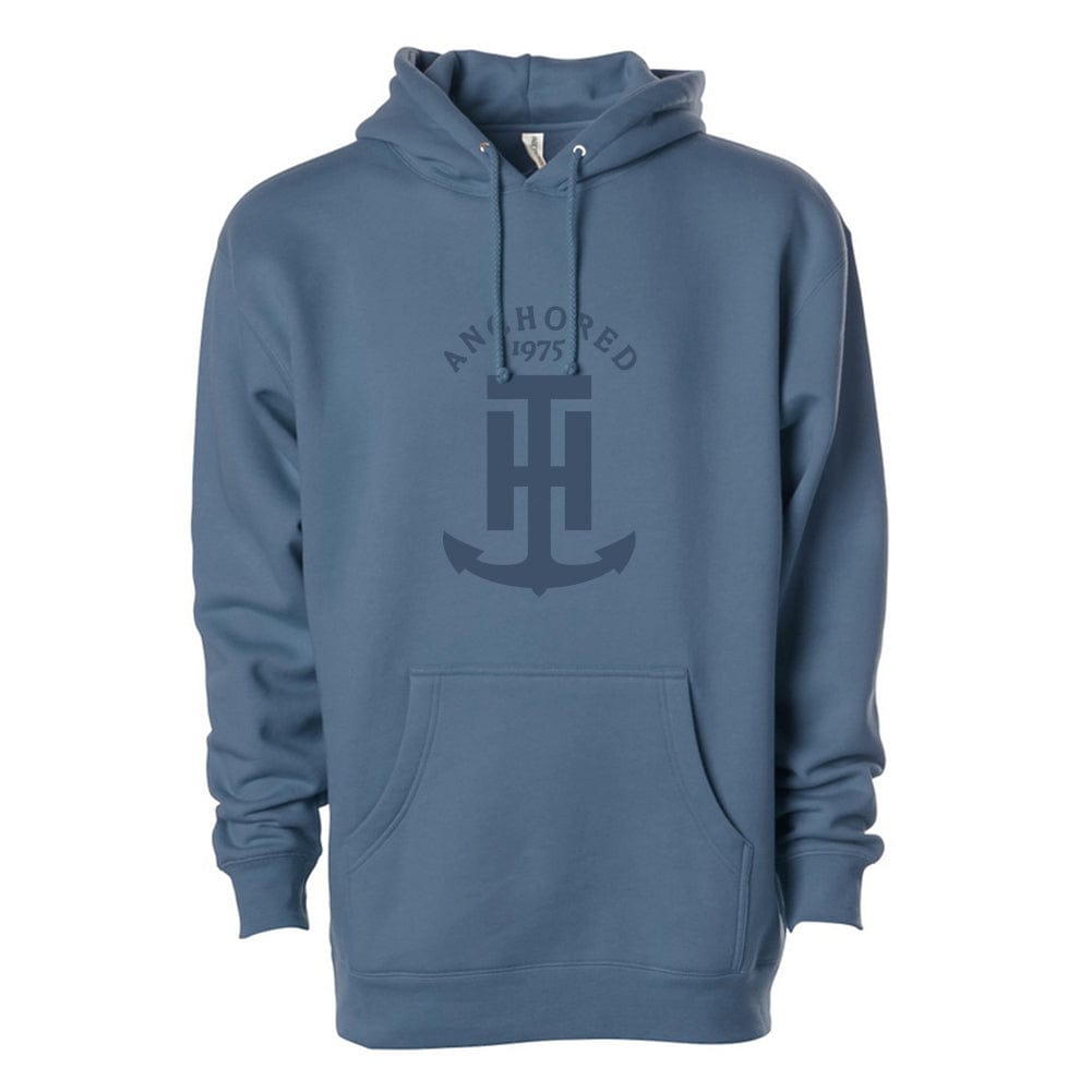 T-H Marine Hooded Sweatshirt Blue Anchored Logo Hoodie