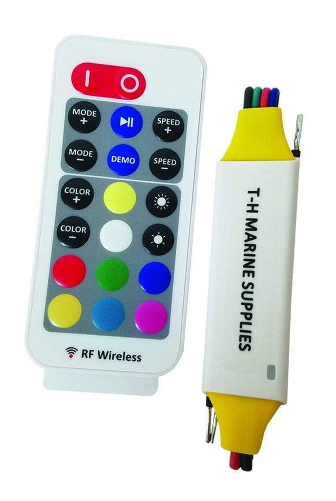 TH Marine Gear RGB LED Light Controller (IP68 Waterproof) with Remote Control RGB LED Light Controller (IP68 Waterproof) with Remote Control