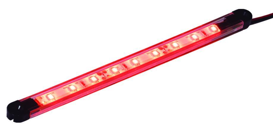TH Marine Gear White / 12" Red LED Flex Strip Lights with Track