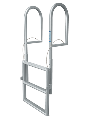 JIF Marine 3-Step Retractable Sliding Dock Lift Ladder - Standard 2" Step