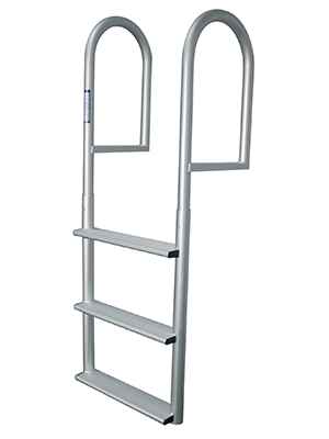 JIF Marine 3-Step Stationary Dock Ladder - Wide 4" Step