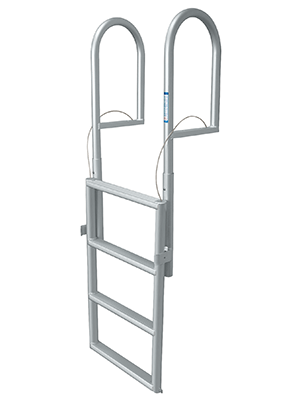 JIF Marine 4-Step Retractable Sliding Dock Lift Ladder - Standard 2" Step