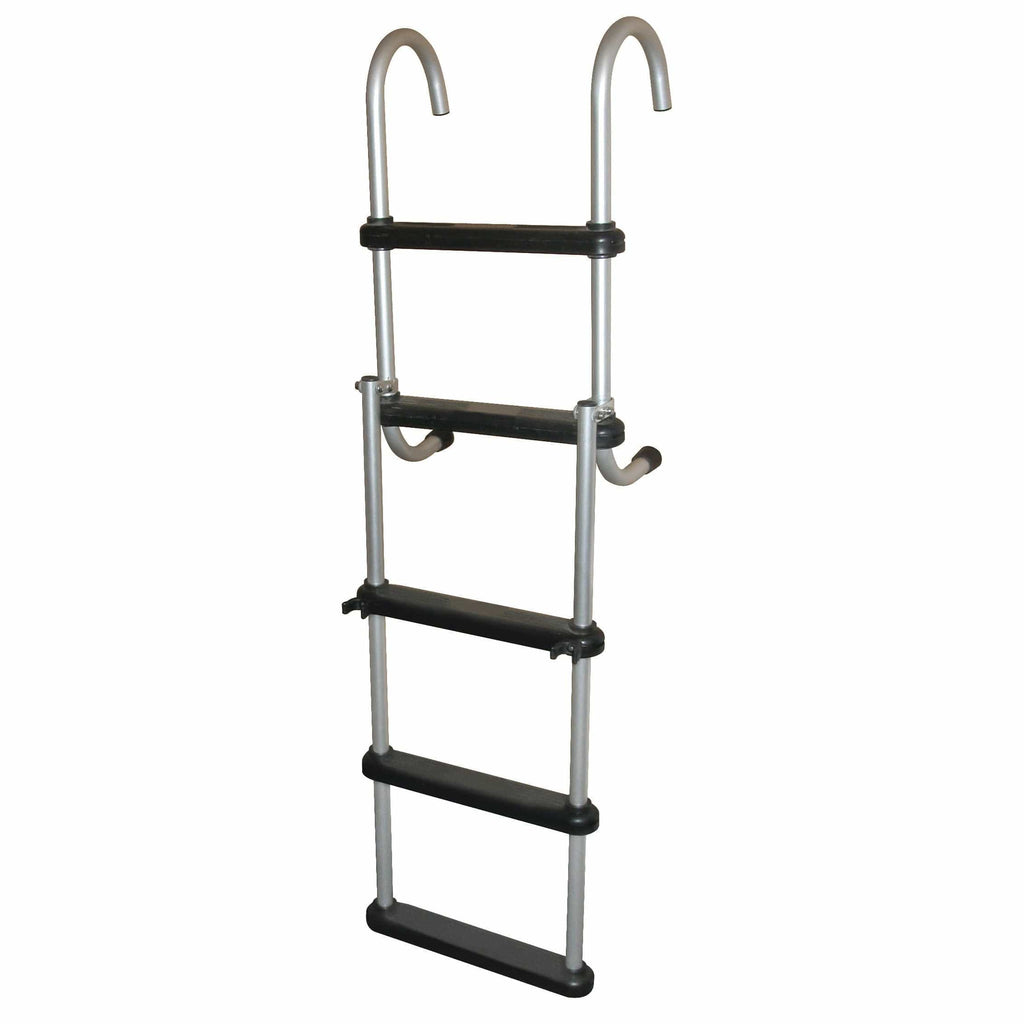 JIF Marine 5-Step Ladder Aluminum Removable Folding Pontoon Ladder