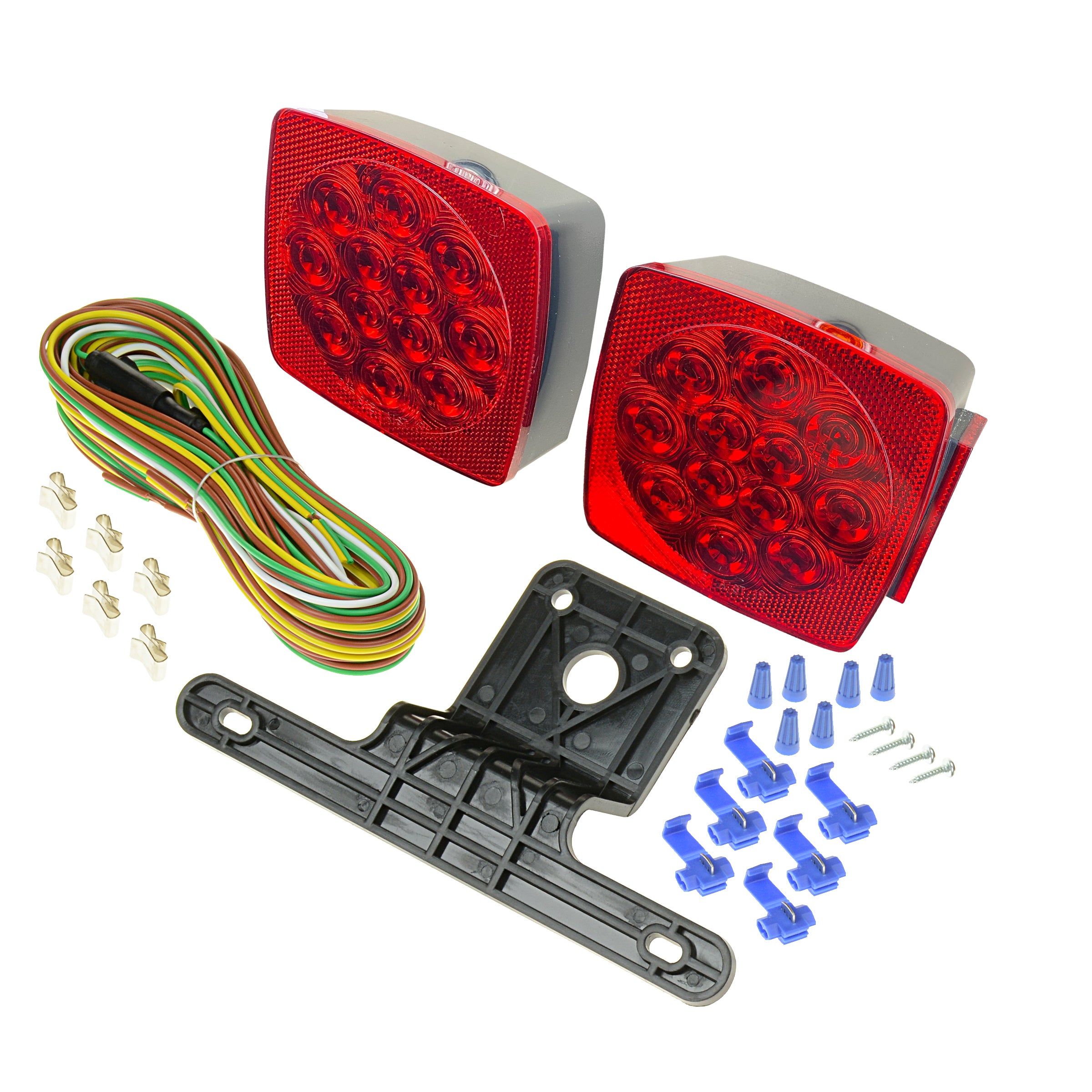 LED Multi Function Low Profile Square Trailer Light Kit - T-H Marine ...