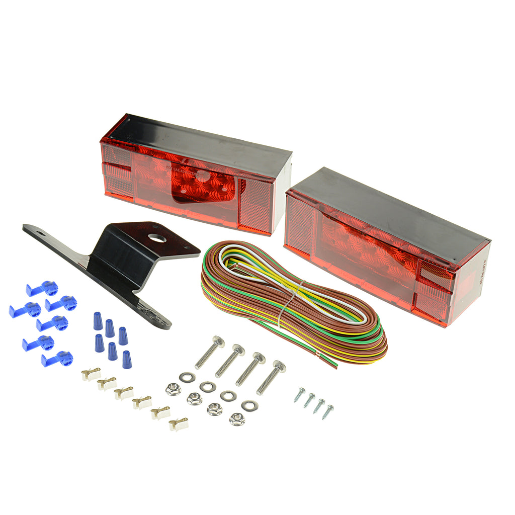 Multi Led Rectangular LED Multi Function Rectangular Low Profile Trailer Light Kit – T-H ...
