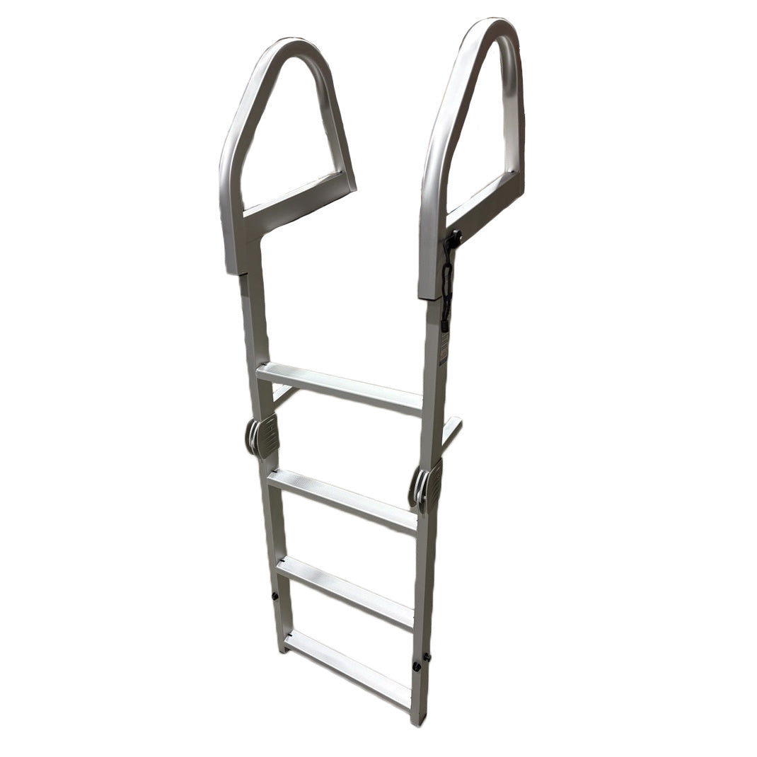 4-Step Aluminum Ladder with Bungee Cord – T-H Marine Supplies