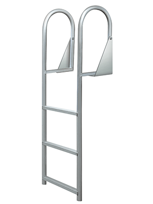 JIF Marine Hinged Flip Up Dock Ladder - Standard 2" Step