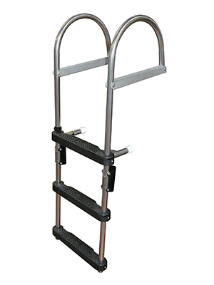 JIF Marine Pontoon Retractable Transom Boarding Ladder