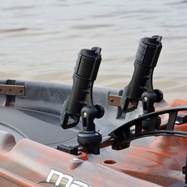 Kayak Pontoon Fishing Rod Holder R with Top Rails for Spinning