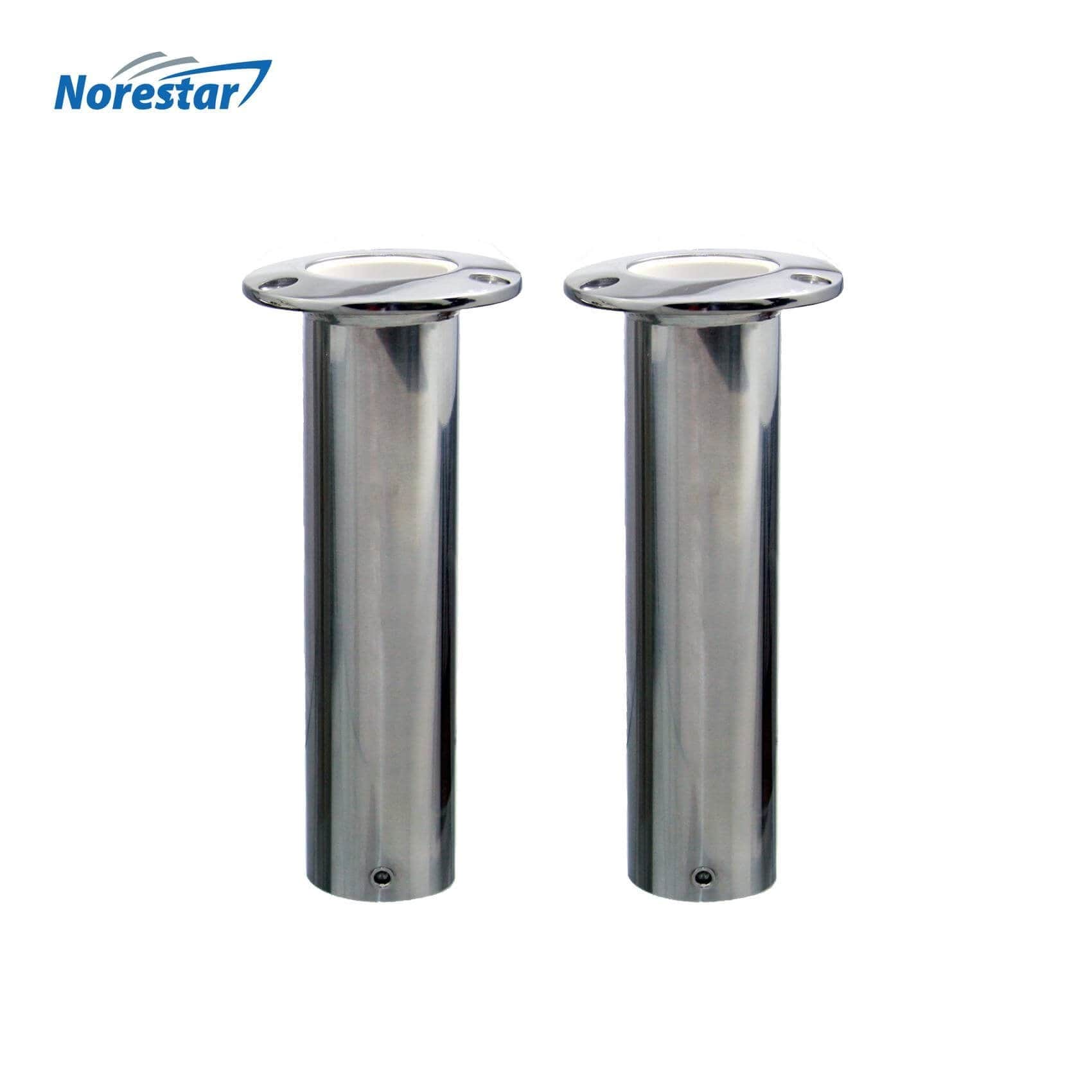 black tip stainless steel fishing rod holders Two Flush Mounted Stainless Steel Fishing Rod Holders – T-H Marine Supplies