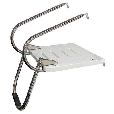 JIF Marine Stainless Steel Folding Transom Platform - Inboard / Outboard