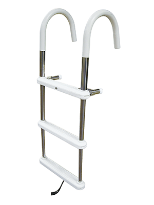 JIF Marine Stainless Steel Telescoping Gunwale Hook Ladder - 3-Step