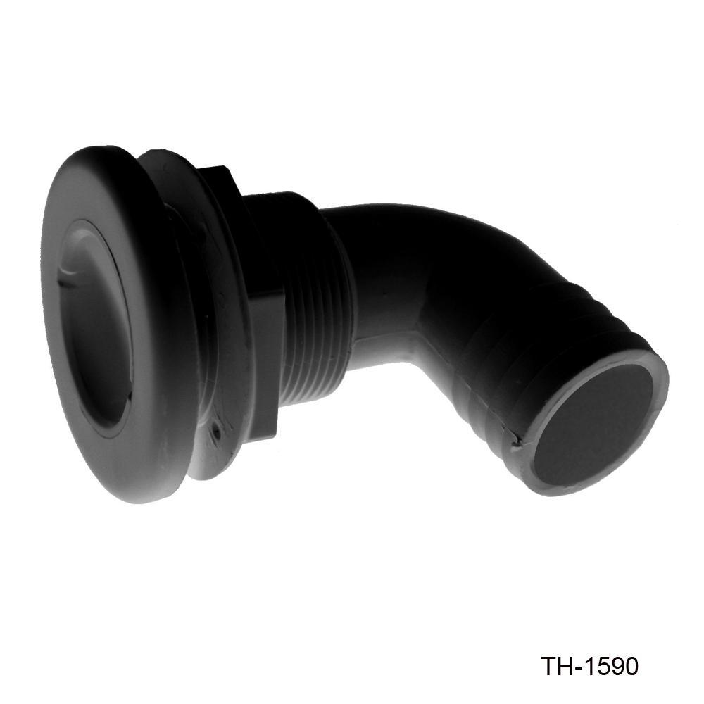 TH Marine Gear 1 1/2" Hose - Black (TH-1590-DP) 1-1/2 inch 90 degree Thru-Hull Fittings