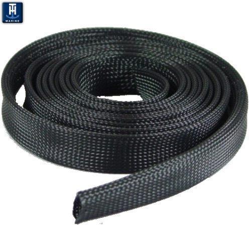 Unique Bargains 100 Ft - 1/8 Inch Expandable Braided Cable Sleeve PET Cable Management Wire Sleeving Cord Protector Wire Wrap Loom Tube For TV Computer Audio Office Home Devices Black In The - Foto 4