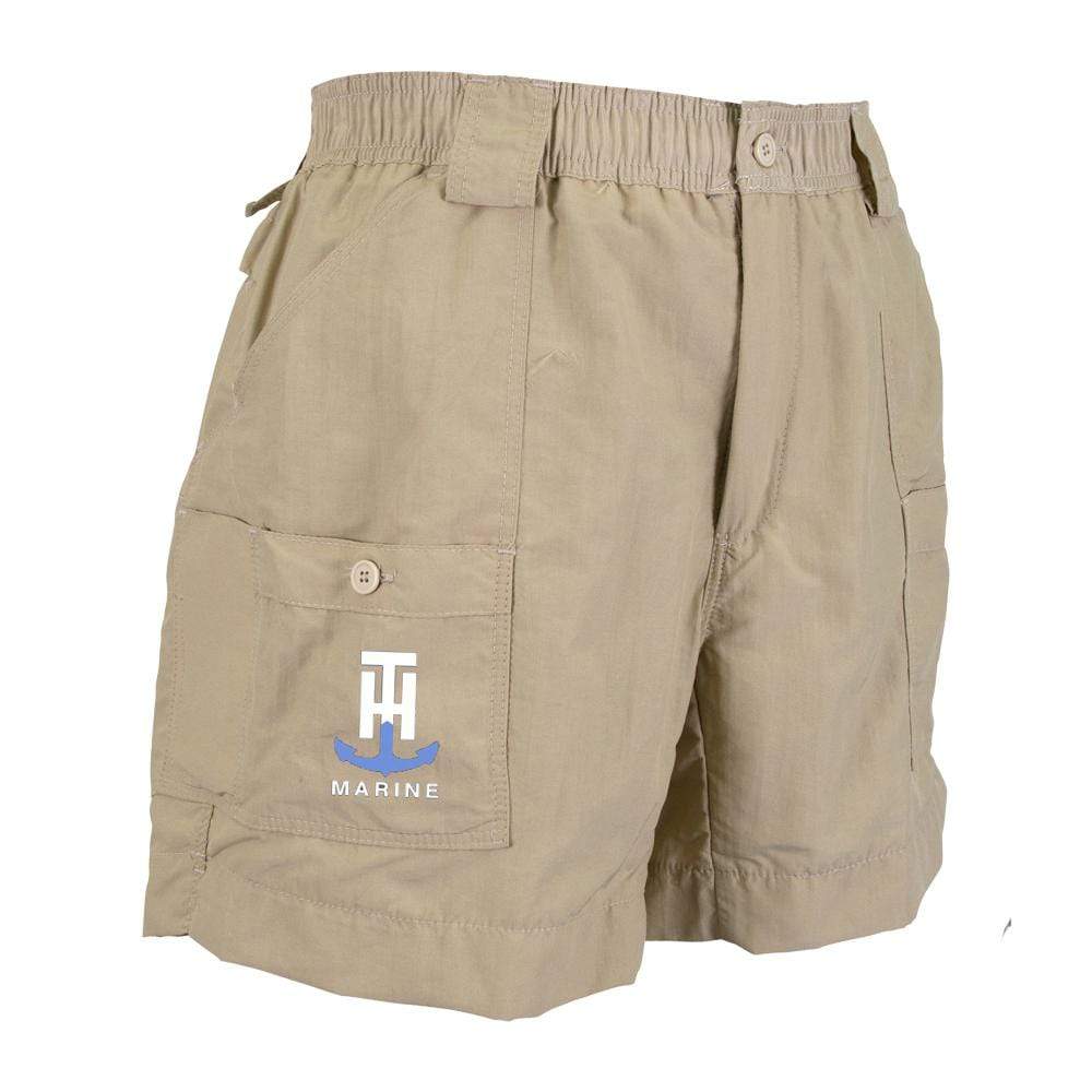 T-H Logo AFTCO Original Fishing Shorts - 34 / Khaki - T-H Marine Supplies