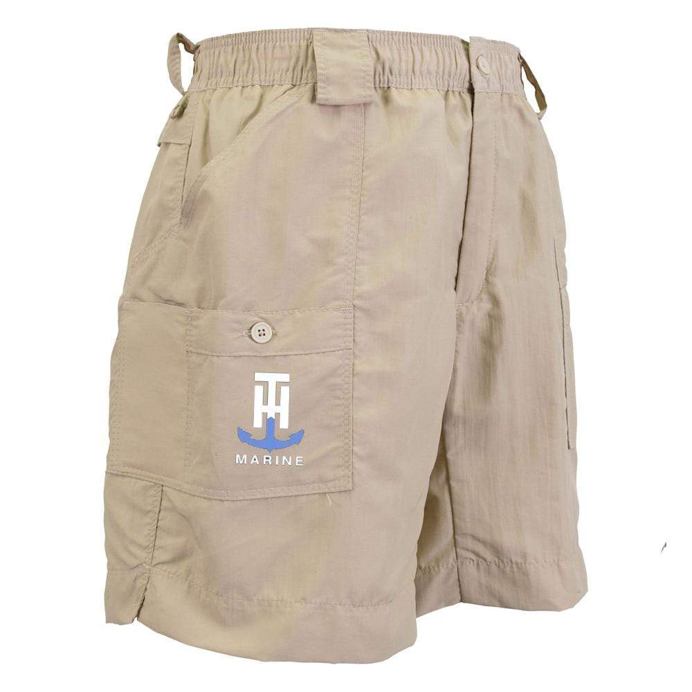 T-H Marine Supplies 32 / Khaki T-H Logo AFTCO Original Fishing Shorts Long