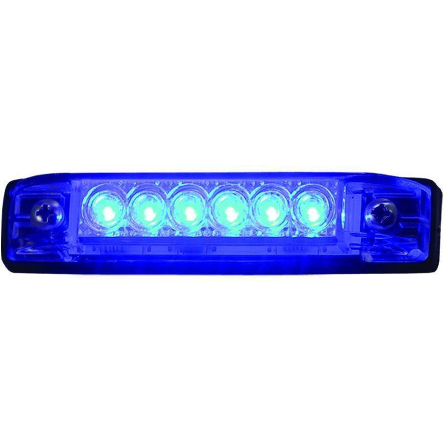TH Marine Gear 4" - 6 Blue LEDs Slim Line LED Utility Strip Lights
