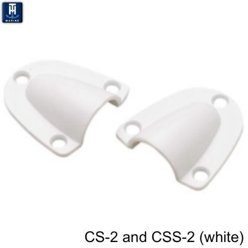 TH Marine Gear 9/16" H x 1 7/8" W / White Plastic Clamshell Vents