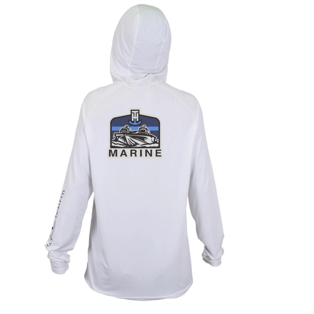 T-H Marine Supplies AFTCO SAMURAI SUN PROTECTION HOODIE SHIRT White