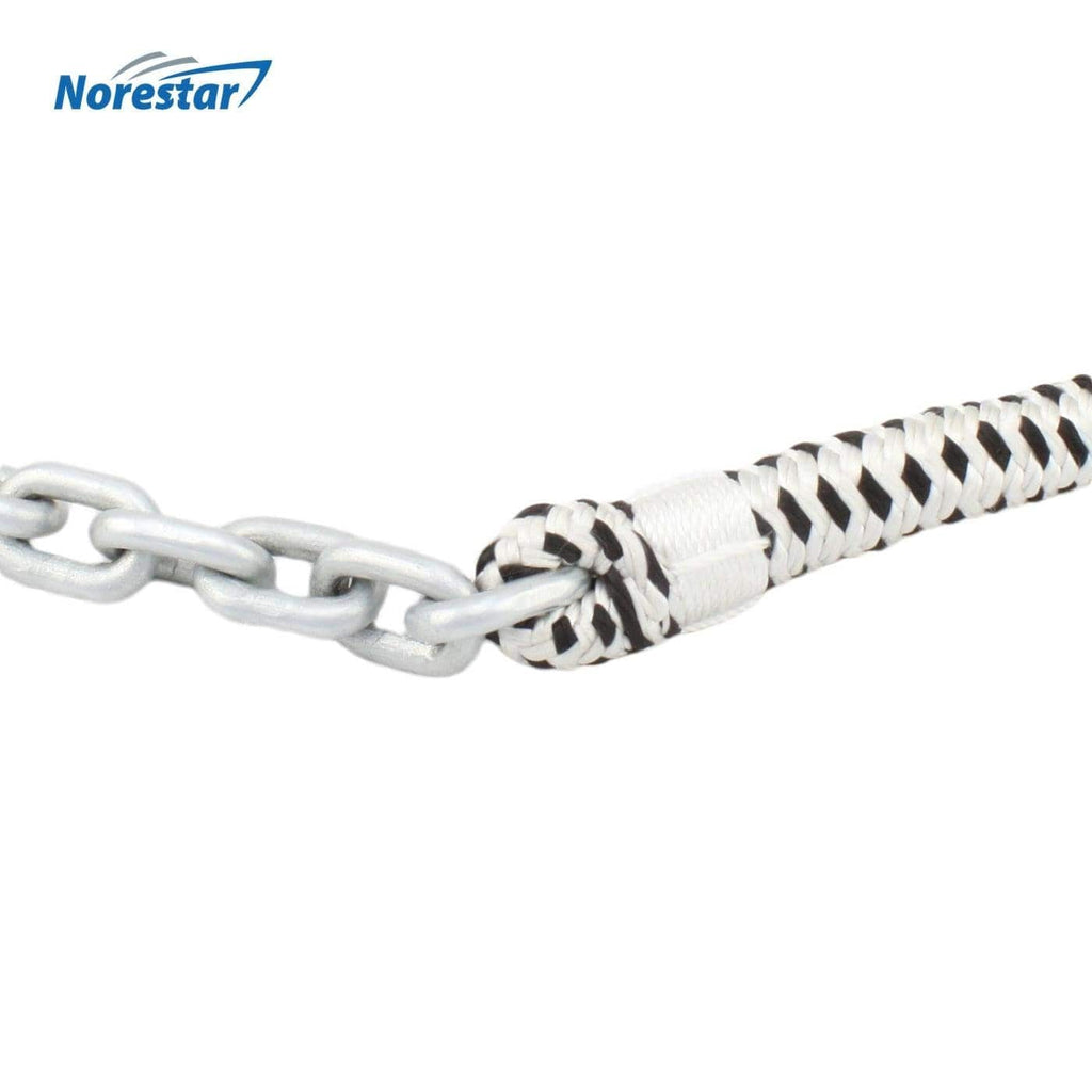 Norestar Anchor Lines Double-Braided Nylon Windlass Rope & Galvanized Chain (Prespliced 1/4" HT G4 Chain)
