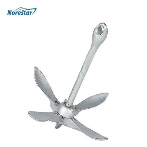 Norestar Anchors Folding Grapnel Boat Anchor System with Anchor Rope for Small Boats