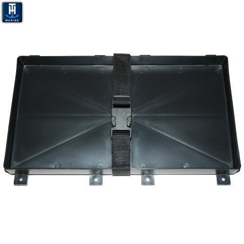 TH Marine Gear Battery Holder Trays - With Poly Strap Hold Down