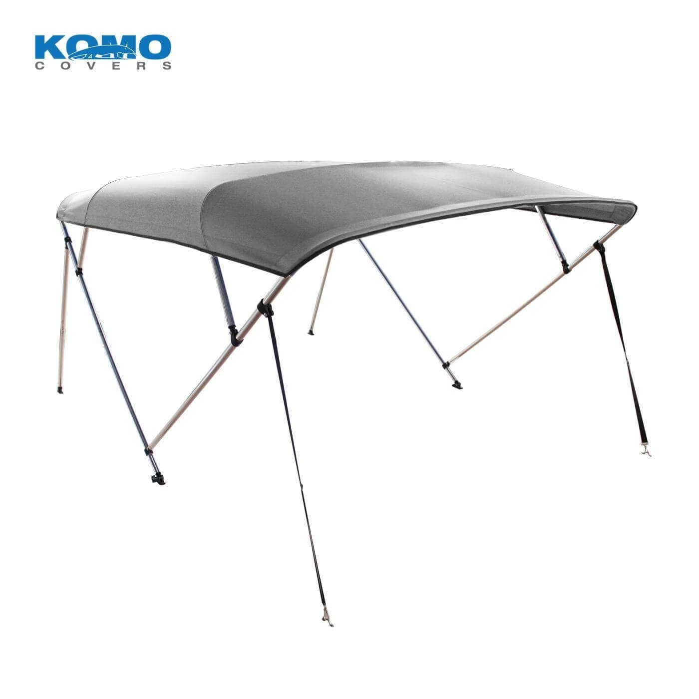 KEMIMOTO 3 Bow Bimini Tops For Boats, Bimini Top Cover, Boat Canopy, For Pontoon Kayak, Sun Shade, 600D Marine Grade Canvas, Includes Mounting Hardware Support Poles, 6'L X 43" H X 67"-72