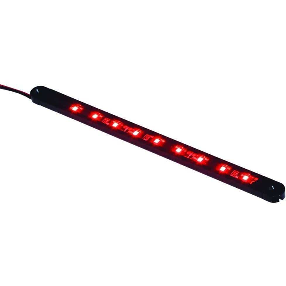 TH Marine Gear Black / 12" Red LED Flex Strip Lights with Track