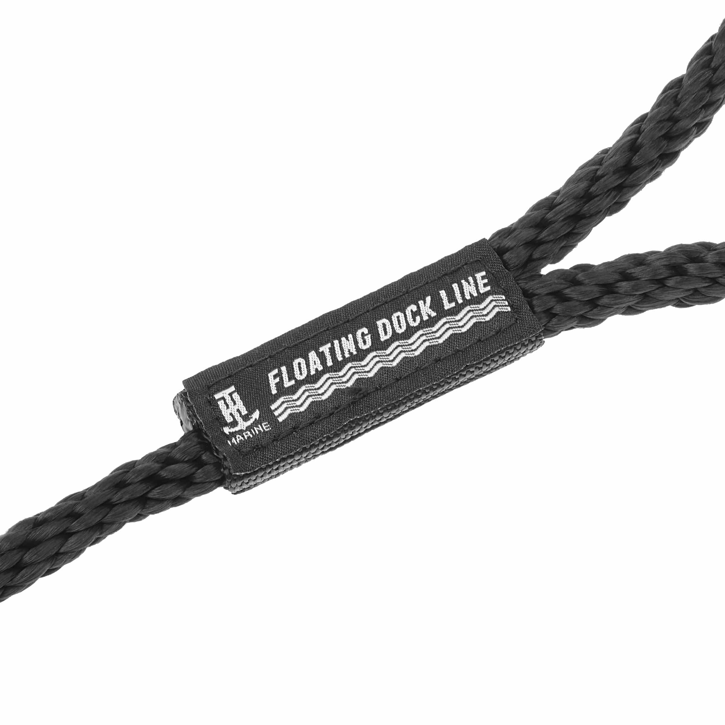 Corde A Bateau 3/8" X 10 Foot Solid Braid Nylon Dock Line (Black) - Made In USA, Boating Mooring Dock Lines - Foto 6