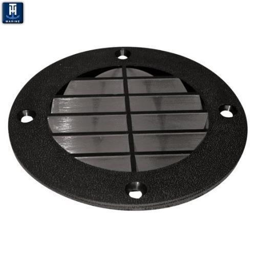 TH Marine Gear Black Round Louvered Vent for Pontoons