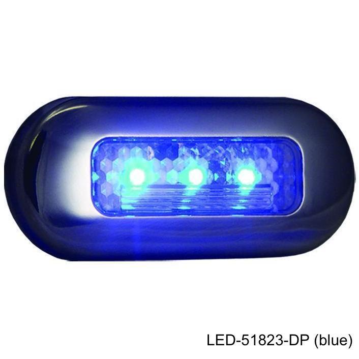 TH Marine Gear Blue - LED-51823-DP LED Oblong Courtesy Lights