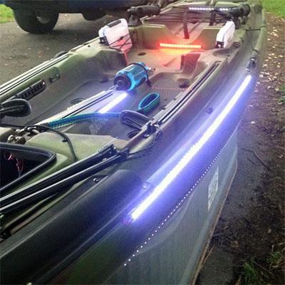 4-Pack Blue LED Marine Lights – Waterproof For Boat, Kayak, Deck, Trailer, Or Storage – 12V