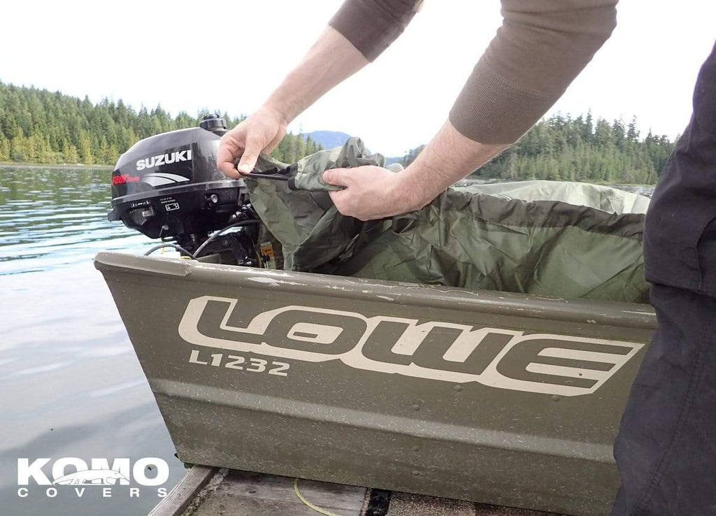 Komo Covers Boat Covers Jon Boat Cover for Storage / Transport, Heavy Duty (300D), Waterproof