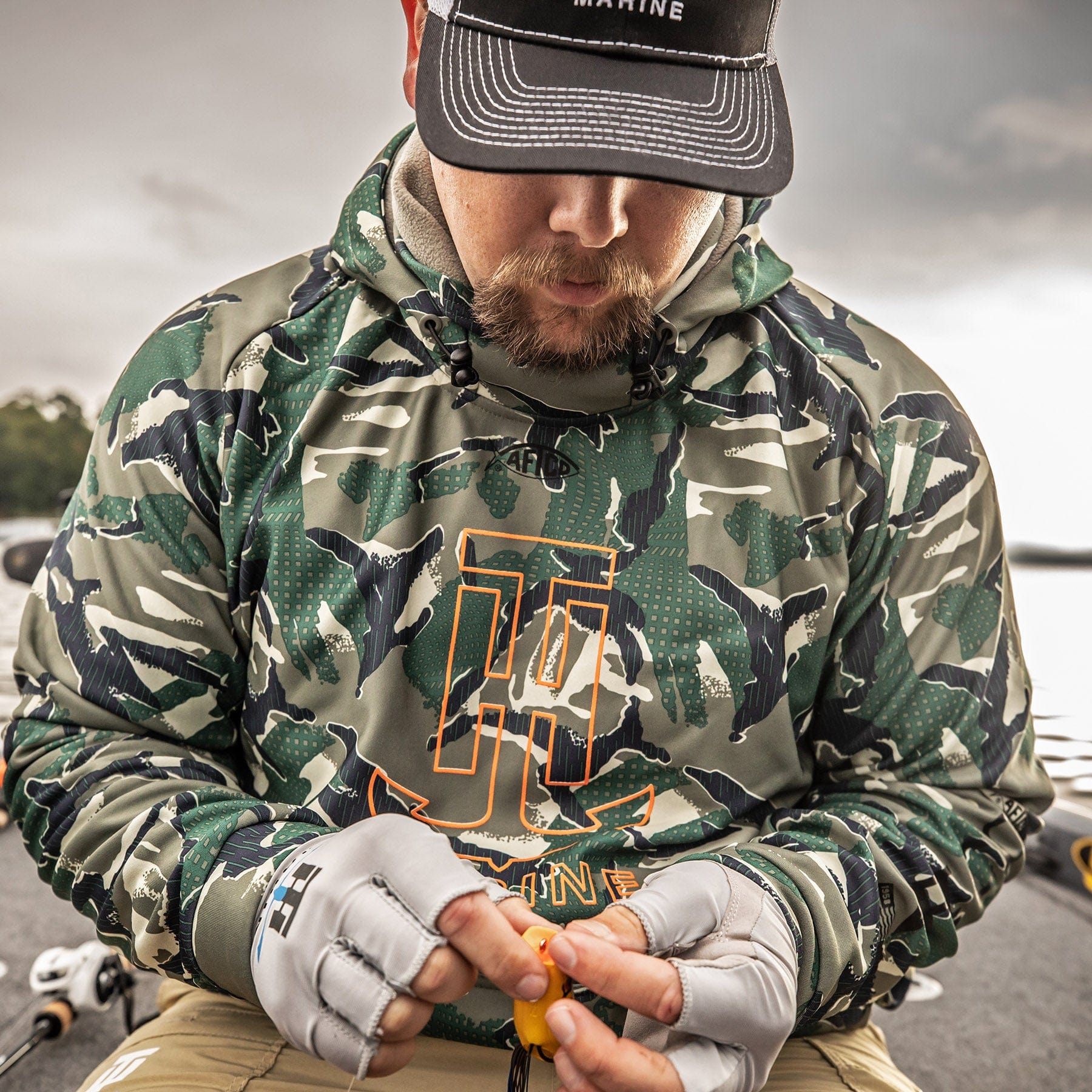 CAMO AFTCO REAPER TECHNICAL FLEECE HOODIE T-H Marine Supplies