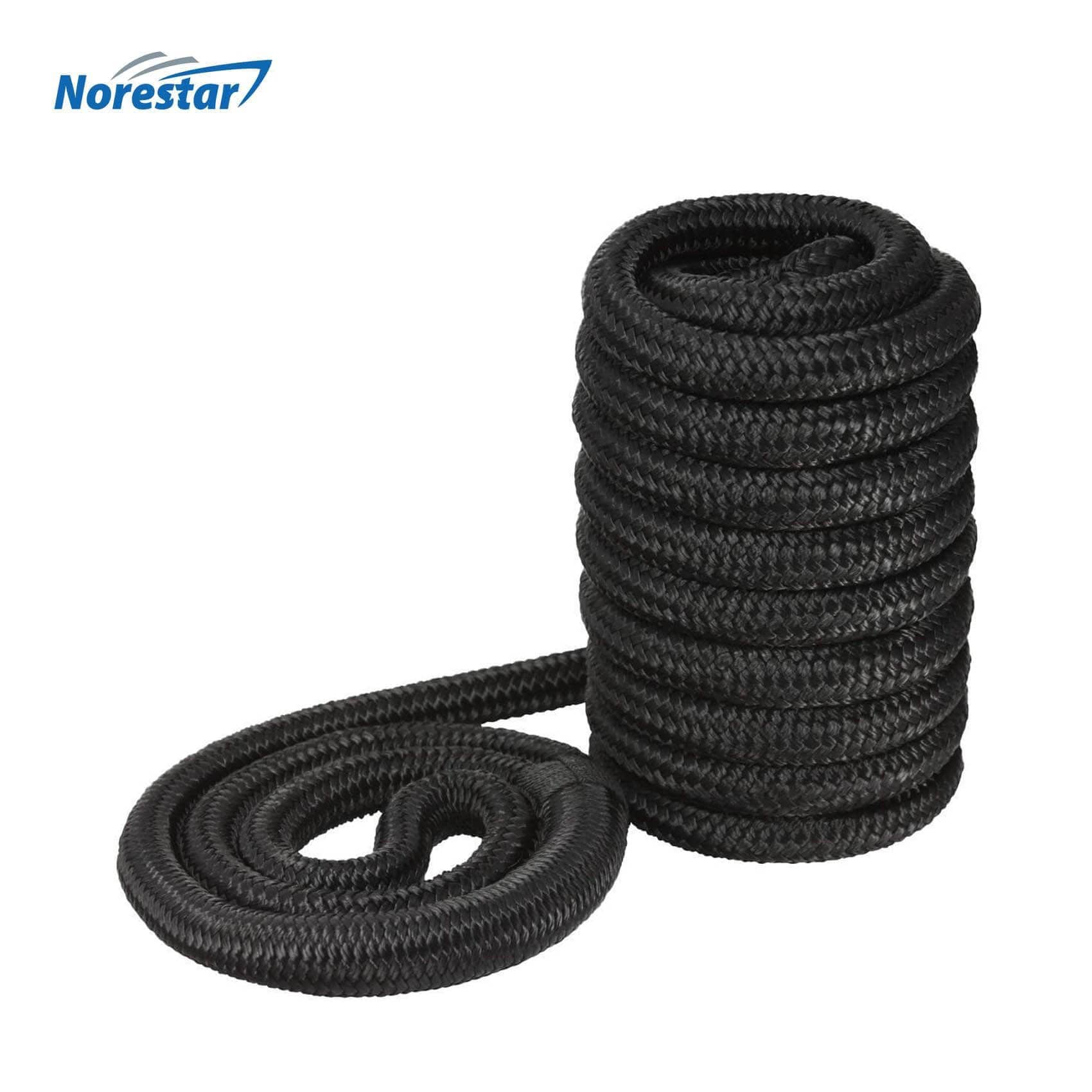 black braided nylon fishing line Double-Braided Nylon Dock Line (Black) – T-H Marine Supplies