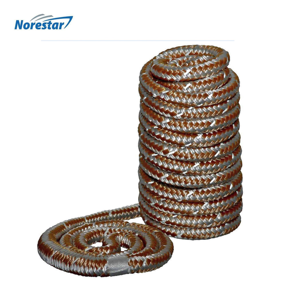 Norestar Dock Lines High-Visibility Reflective Double-Braided Nylon Dock Line, Gold
