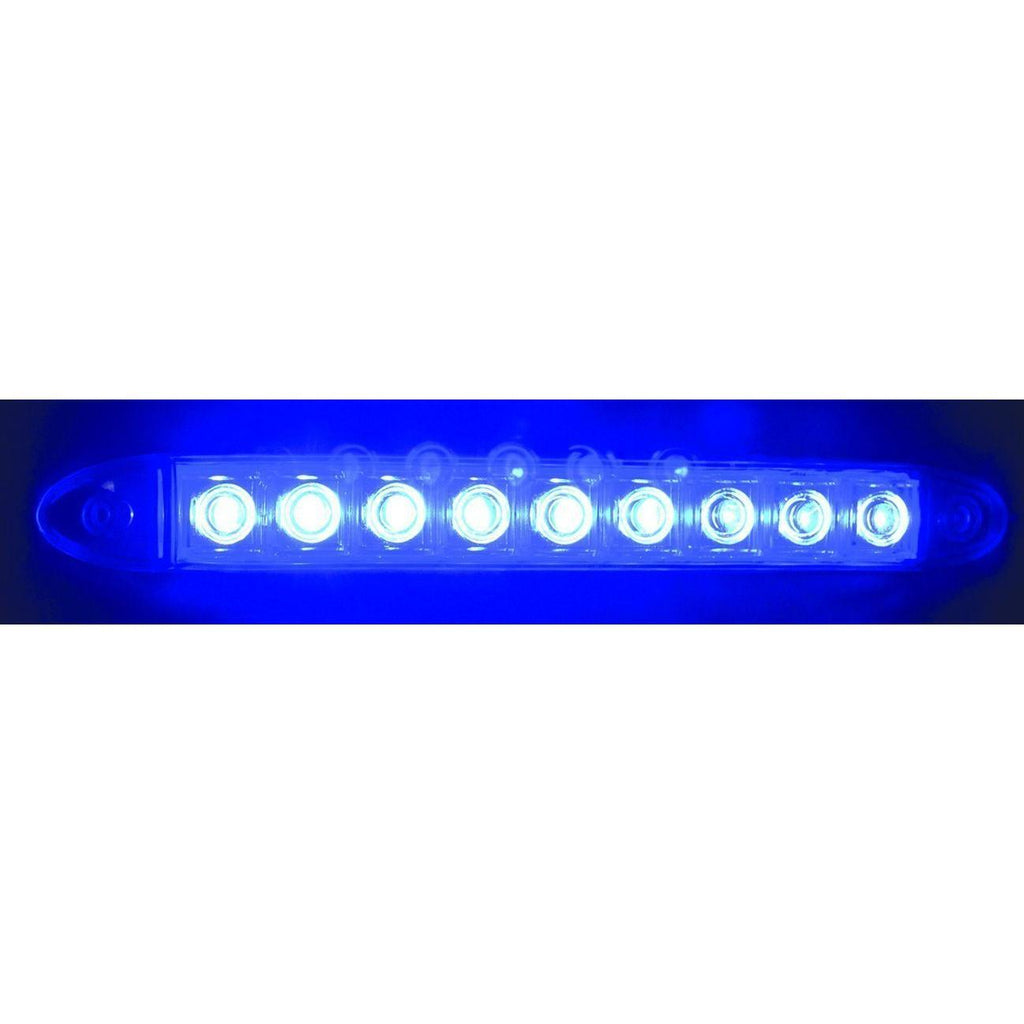 TH Marine Gear Flexible LED Light Bar 9 LED - Blue Flexible LED Light Bar