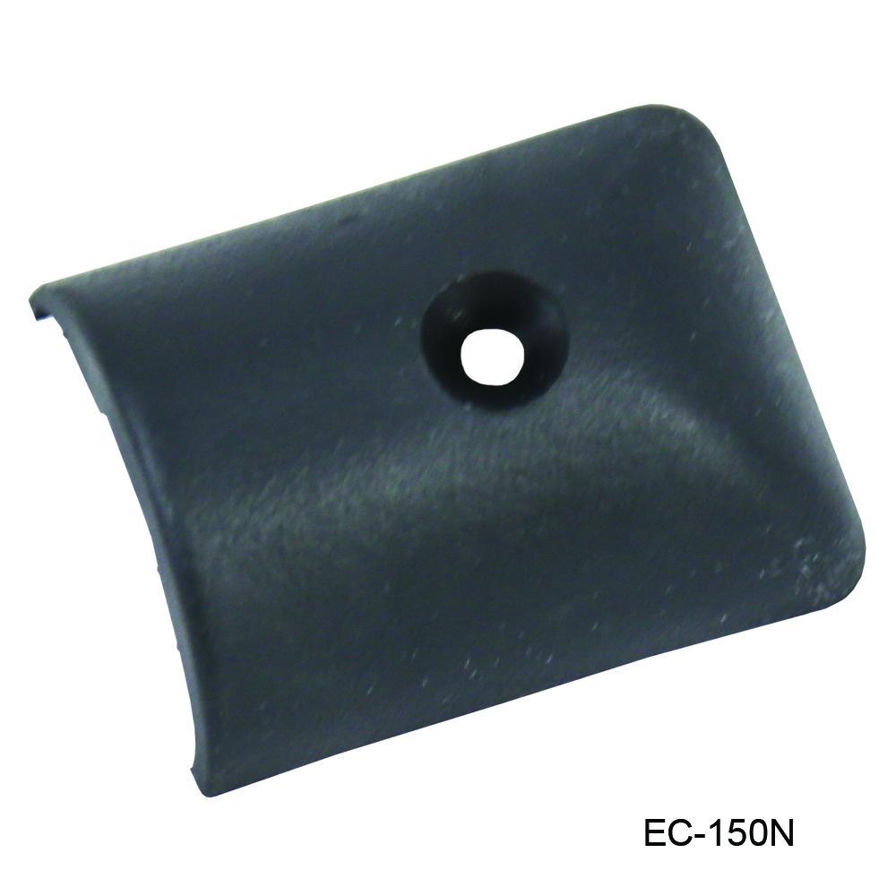 TH Marine Gear For 1-1/2” Wide Aluminum Molding w/Vinyl Insert - Black (EC-150N) Rub Rail End Caps and Splices