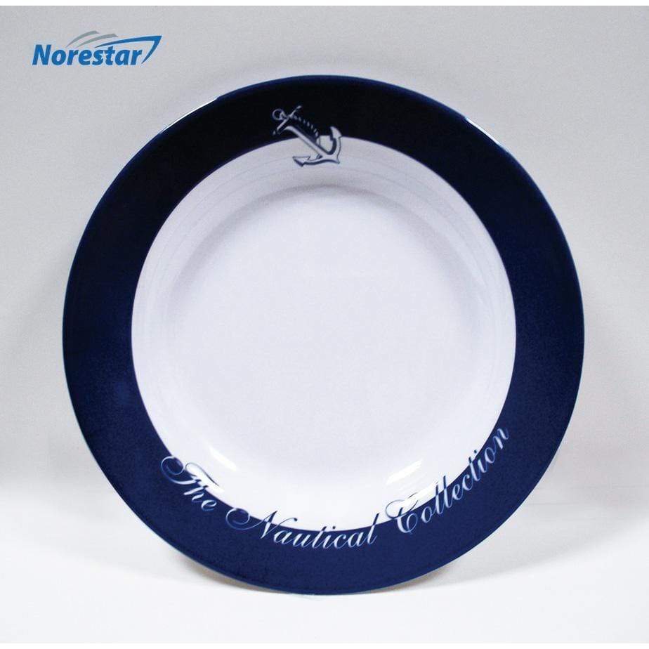 Norestar Galleyware 20 Piece Melamine Galleyware Dish Set, Nautical Collection