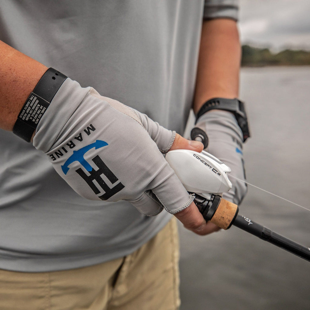 T-H Marine Logo UV Protection Fishing Gloves, Size: Small