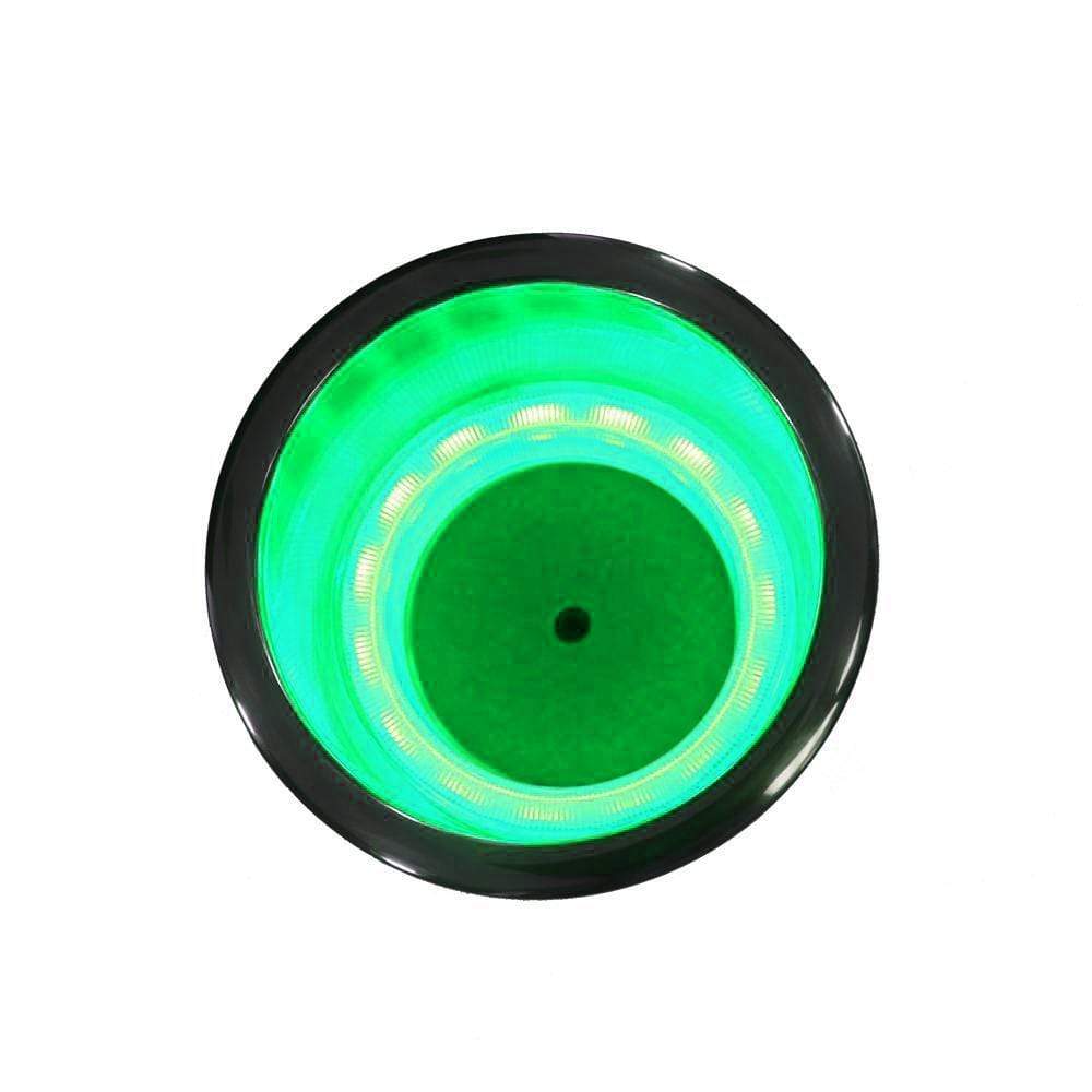 TH Marine Gear Green LED Lighted No Step Stainless Steel Cup Holder