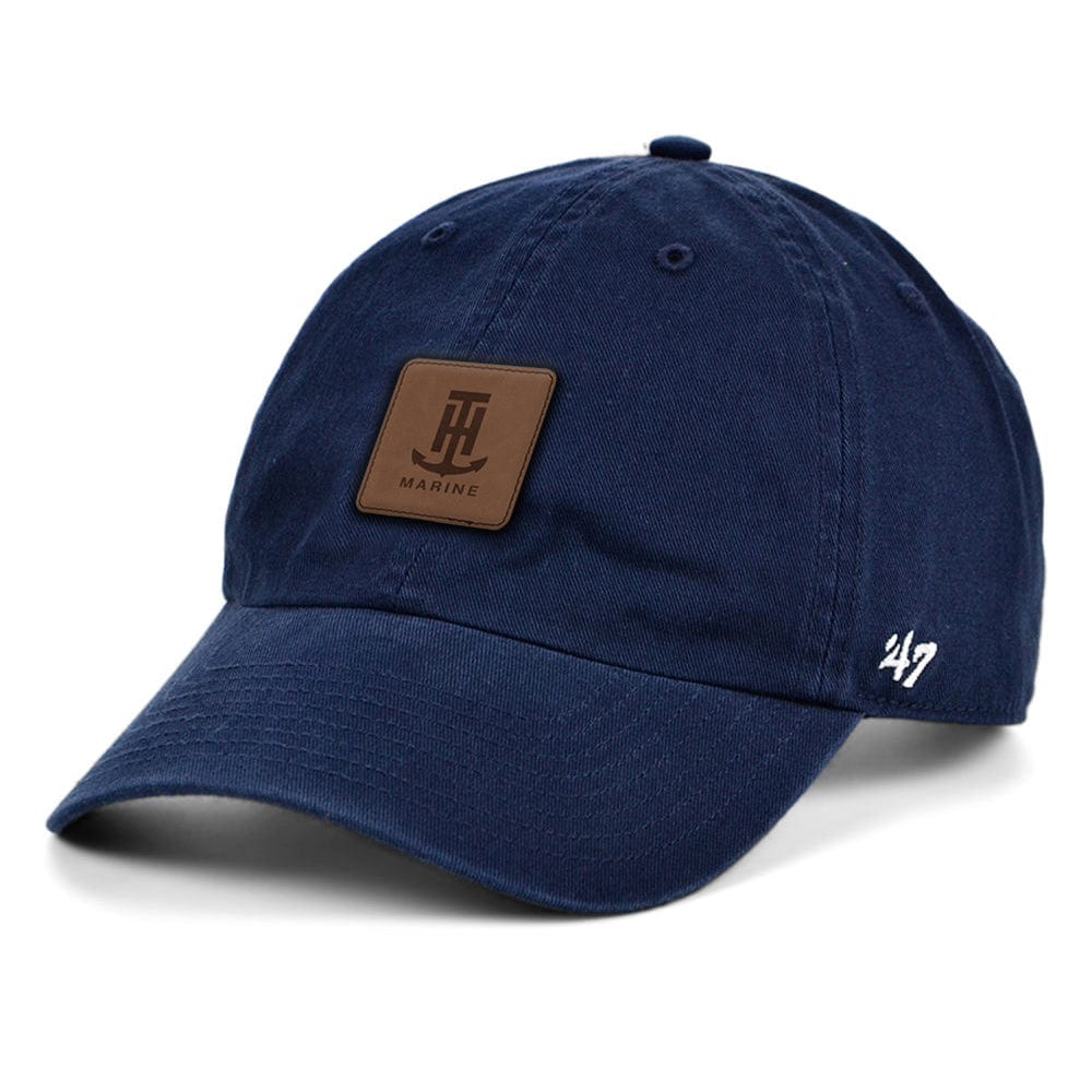 T-H Marine Hats Unstructured Leather Patch Logo Hat