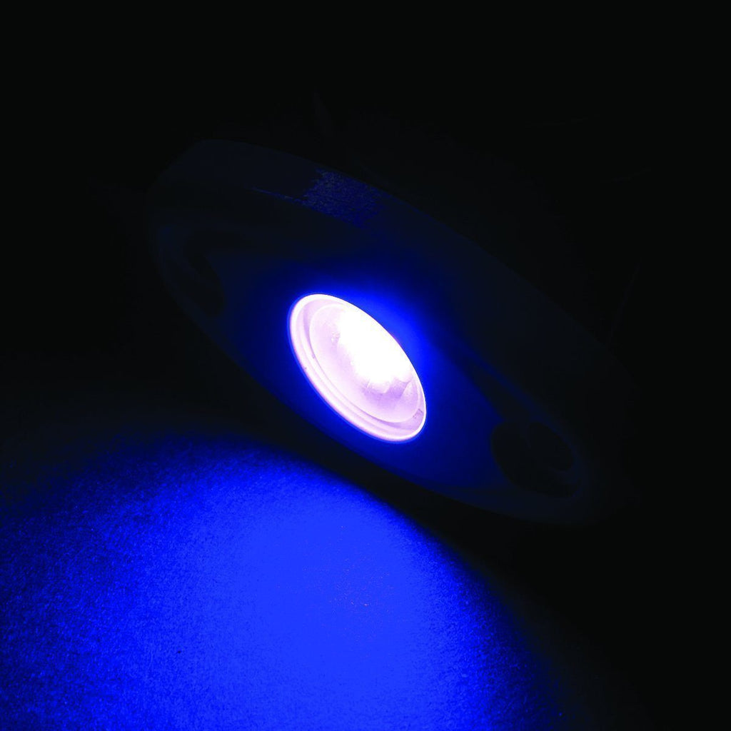 T-H Marine LED-32651-RGB-DP RGB LED High Intensity Oval Courtesy Rock Light, White