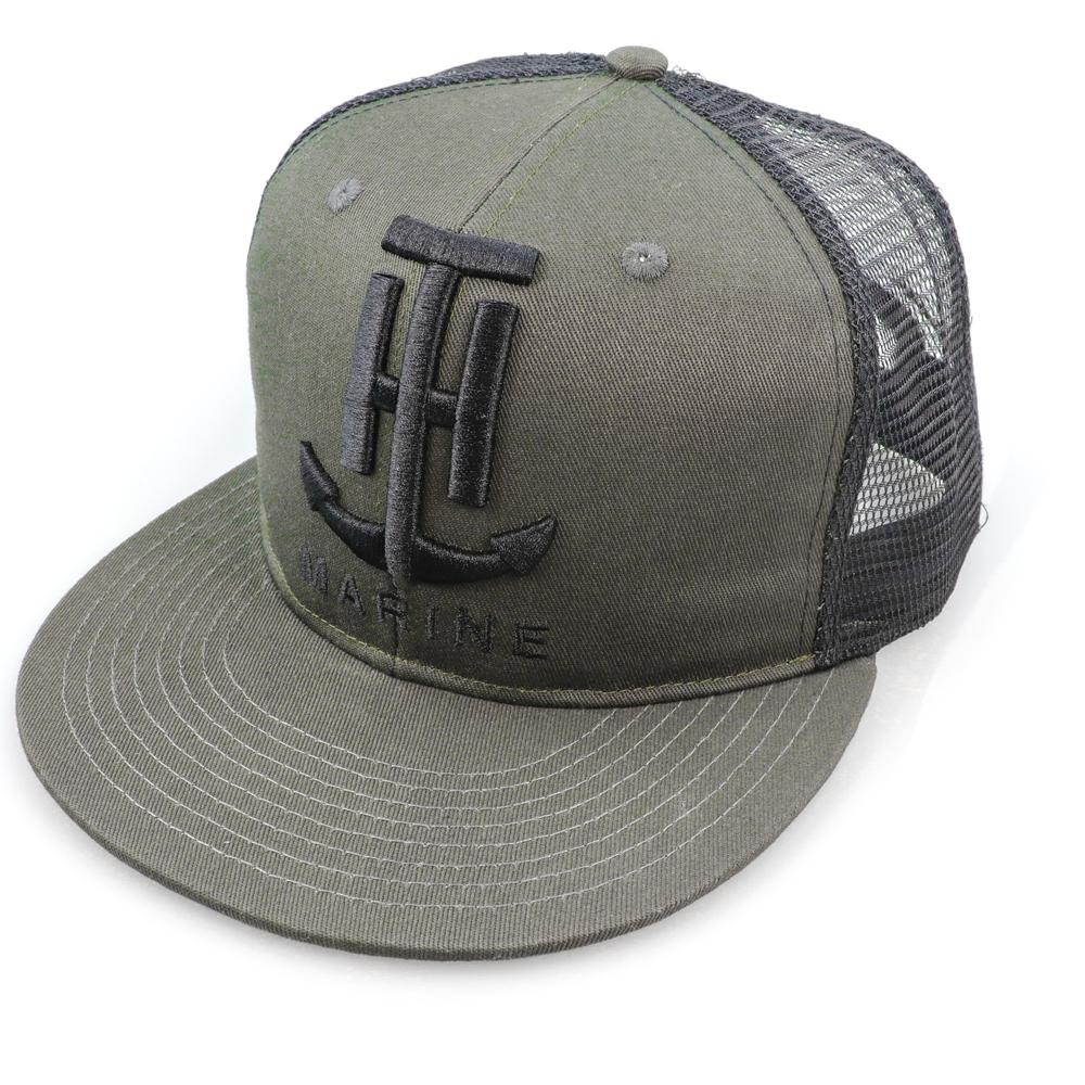TH Marine Gear Large Grey Logo Flatbill Hat