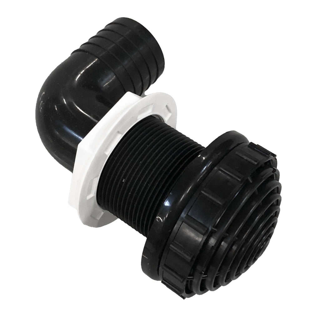 TH Marine Gear Overflow Fitting - 90 Degree Overflow Fittings with Filter