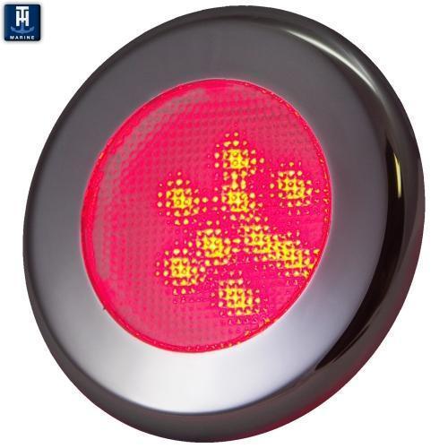 TH Marine Gear Red Recessed LED Puck Lights