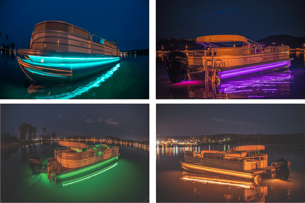 Blue + White LED Strip Light for Boat, Two Color, Waterproof